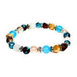 Tiger Eye, Clear Quartz and Siderolite Women's Bracelet