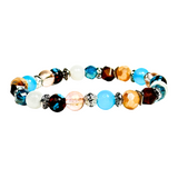 Tiger Eye, Clear Quartz and Siderolite Women's Bracelet