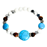 Tiger Eye, Howlite and Hematite Women's Bracelet