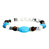 Tiger Eye, Howlite and Hematite Women's Bracelet