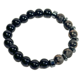 Gunmetal, Black & Hematite Men's Bracelet