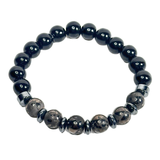 Gunmetal, Black & Hematite Men's Bracelet