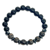 Gunmetal, Black & Hematite Men's Bracelet