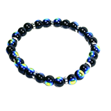 Black Aura and Hematite Men's Bracelet