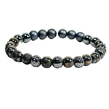 Gunmetal, Black & Hematite Men's Bracelet