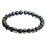 Gunmetal, Black & Hematite Men's Bracelet