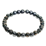 Gunmetal, Black & Hematite Men's Bracelet