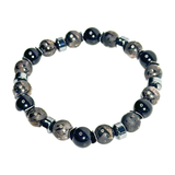 Gunmetal, Black & Hematite Men's Bracelet