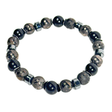 Gunmetal, Black & Hematite Men's Bracelet