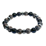 Gunmetal, Black & Hematite Men's Bracelet