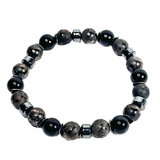 Gunmetal, Black & Hematite Men's Bracelet