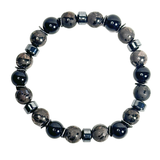 Gunmetal, Black & Hematite Men's Bracelet