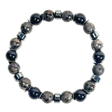 Gunmetal, Black & Hematite Men's Bracelet