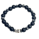 Skull and Hematite Men's Bracelet