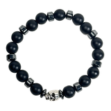 Skull and Hematite Men's Bracelet