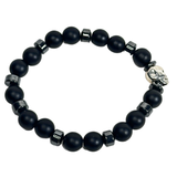 Skull and Hematite Men's Bracelet