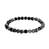 Labradorite and Hematite Men's Bracelet