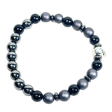 Skull and Hematite Men's Bracelet