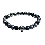 Skull and Hematite Men's Bracelet