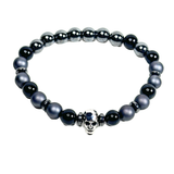 Skull and Hematite Men's Bracelet