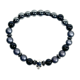 Skull and Hematite Men's Bracelet