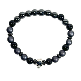 Skull and Hematite Men's Bracelet