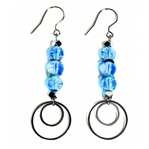 Turquoise Crackle Earrings