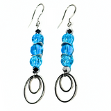 Turquoise Crackle Earrings