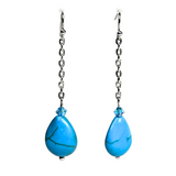 Turquoise Howlite Drop Earrings