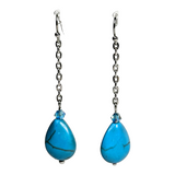 Turquoise Howlite Drop Earrings