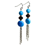 Tree of Life, Turquoise, Howlite and Tiger Eye Earrings