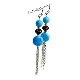 Tree of Life, Turquoise, Howlite and Tiger Eye Earrings