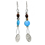 Tree of Life, Tiger Eye and Howlite Earrings