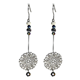 Flower Charm Drop Earrings