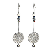 Flower Charm Drop Earrings