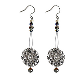 Flower Charm Drop Earrings