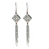 Diamond Shaped Drop Chain Earrings