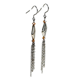 Diamond Shaped Drop Chain Earrings