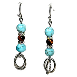 Turquoise and Tiger Eye Earrings