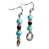 Turquoise and Tiger Eye Earrings