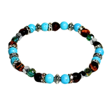 Tiger Eye, Turquoise and Hematite Women's Bracelet