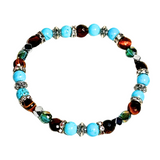 Tiger Eye, Turquoise and Hematite Women's Bracelet