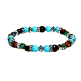 Tiger Eye, Turquoise and Hematite Women's Bracelet