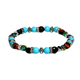 Tiger Eye, Turquoise and Hematite Women's Bracelet