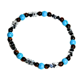 Tiger Eye, Howlite and Hematite Women's Bracelet