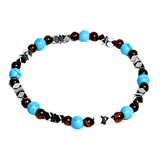 Tiger Eye, Howlite and Hematite Women's Bracelet