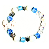 Butterfly Charm, Moonstone and Hematite Women's  Bracelet