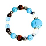 Tiger Eye, Moonstone, Howlite and Hematite Women's Bracelet