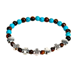 Cross and Tiger Eye Women's Bracelet