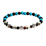 Cross and Tiger Eye Women's Bracelet